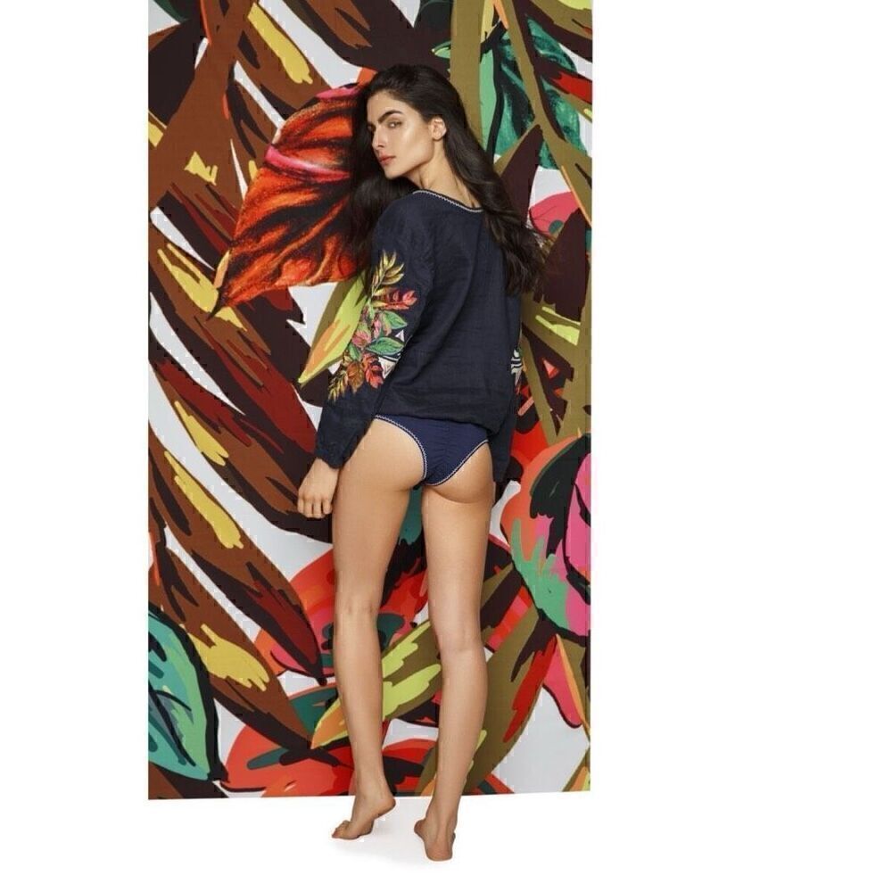 AGUA BENDITA SWIMWEAR BENDITO MARINA EMBROIDERED BLOUSE - Picture 3 of 10